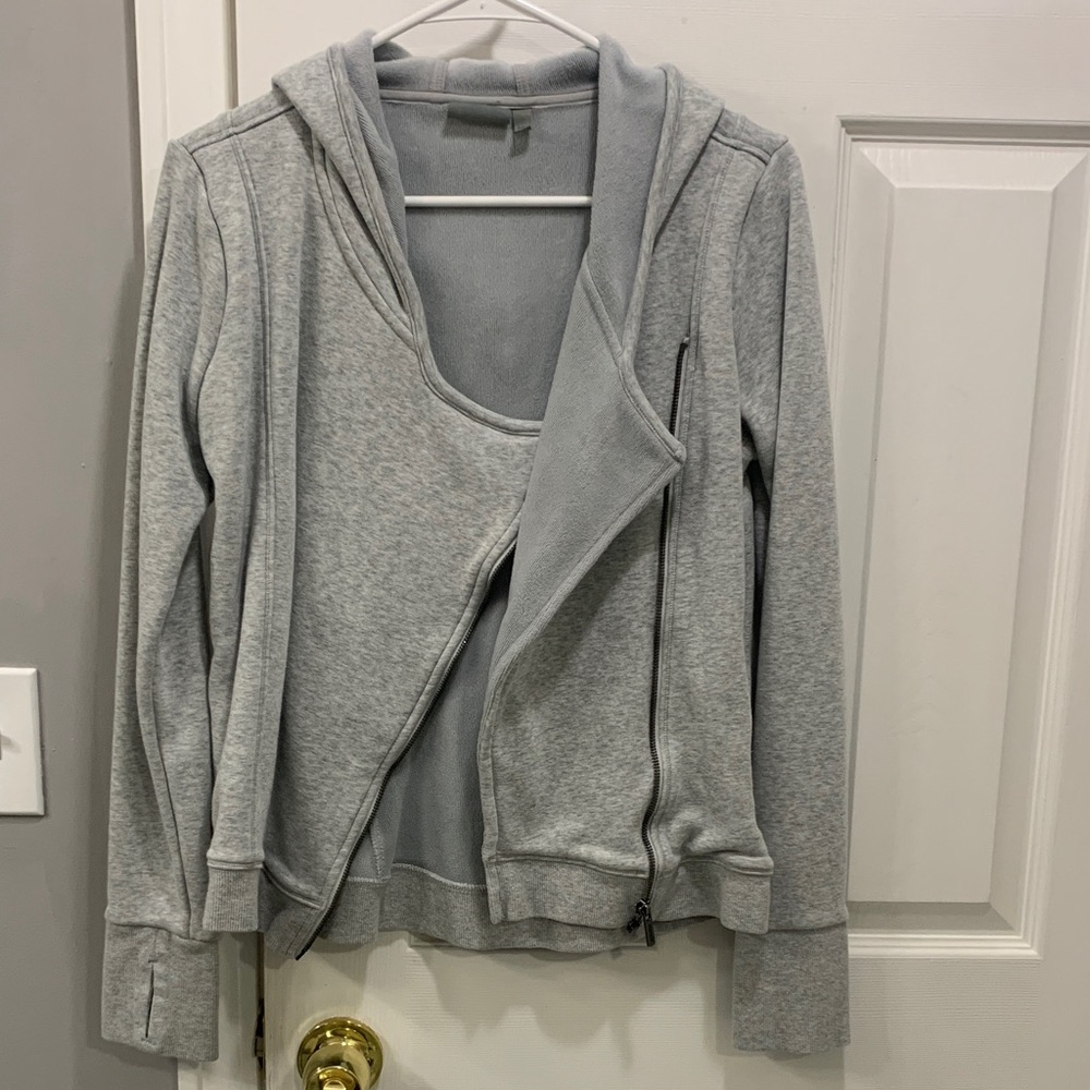 Athleta Gray Zip-Up Hoodie XS